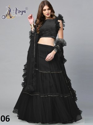 Amee Black Soft Net  Party Wear Lehenga With Unstitched Blouse For Women Wear D 6 LAHENGA CHOLI