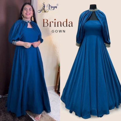 BRINDA FENCY GOWN WITH KOTT SET 01 Party Wear gown