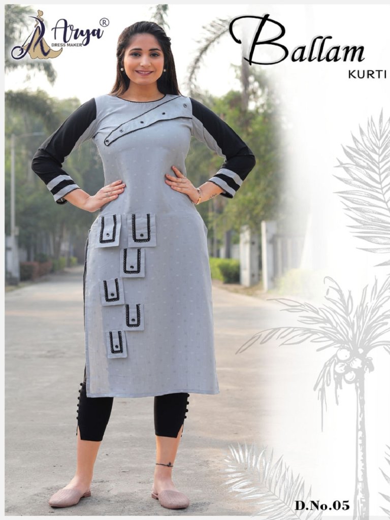 Arya Dress Maker 02 Chhabi Black Full Stitched Fancy Rayon Cotton Print  Dress