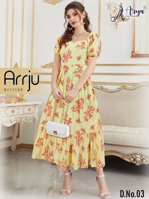 ARRJU  REYON COTTON THREAD WORK WESTERN WEAR D3