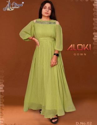 Aloki Gown Original Mirror Work D2