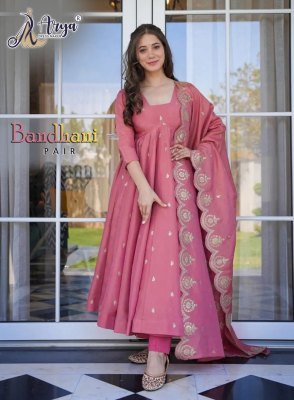 BANDHANI ANARKALI PAIR WITH DUPATTA SET party wear kurtis