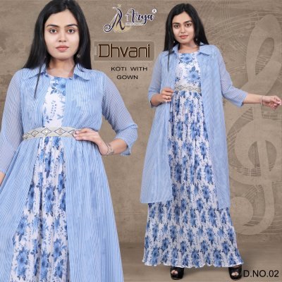 DHVANI FANCY GOWN  WITH KOTI COLLECTION 02