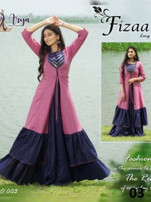 Fizaa Pink Cotton Party Wear Sequence work Gown For Women Wear D3 Party Wear gown