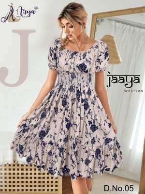 Jaaya Silver Rayon Cotton New Trendy Good Looking Western Wear For Women D5