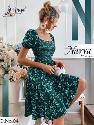 Navya Green Muslin Western For Women D4