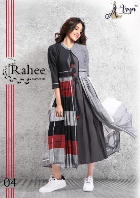 Rahee Grey Cotton Beautiful Western Dress For Women Wear D4