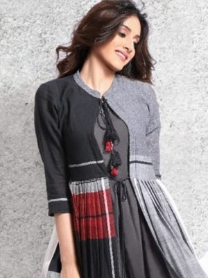 Rahee Grey Cotton Beautiful Western Dress For Women Wear D4  Western Wear