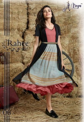 Rahee Multicolour Cotton Beautiful Western Dress For Women Wear D6