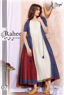 Rahee Multicolour Cotton Beautiful Western Dress For Women Wear D7