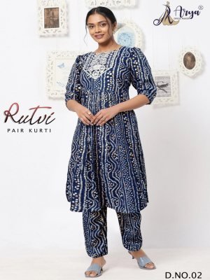 Rutvi Kurti Pair Bandhani Style Design 02