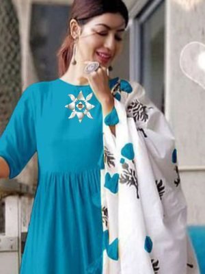 SHIPRA  KURATI PLAZZO DUPATTA PAIR SET D1  party wear kurtis