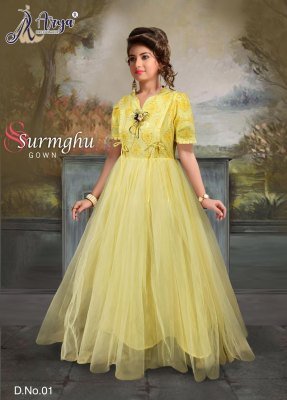 Surmghu softnet Gown Sequence and thread work  D1