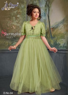 Surmghu softnet Gown Sequence and thread work  D4