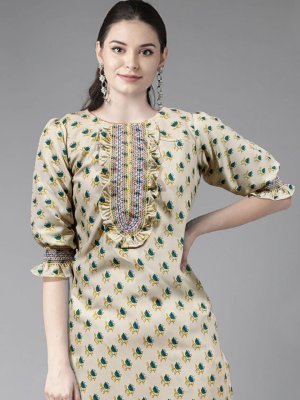 Taiwoods Digital print   Smoking work Kurti  Pair D2 fancy kurtis