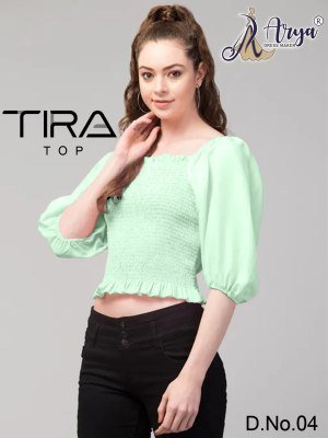 Tiira Heavy Crepe Elastic thread work  D4