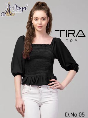 Tiira Heavy Crepe Elastic thread work  D5