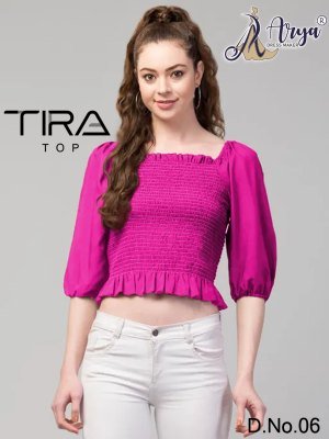 Tiira Heavy Crepe Elastic thread work  D6