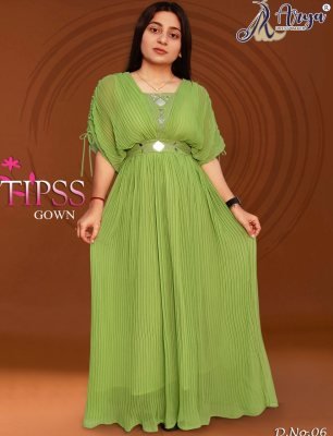 Tipss long gown original mirror work D6