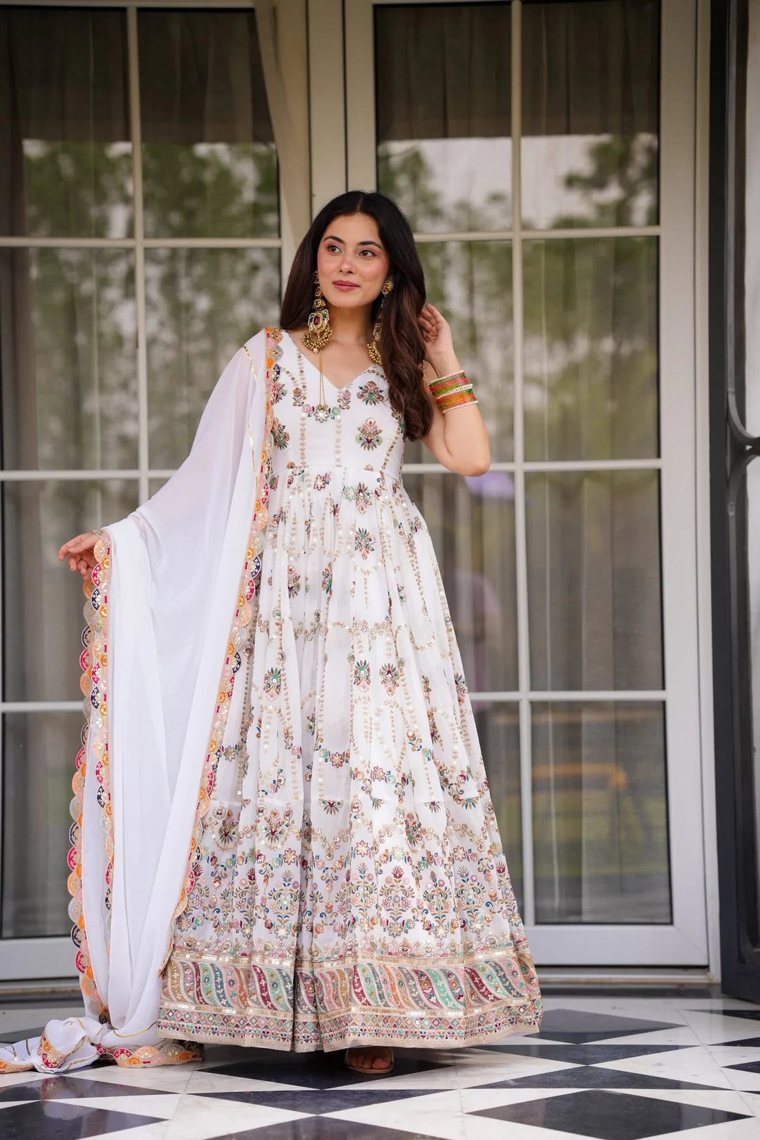 Barkat Ethnic Gown with Dupatta