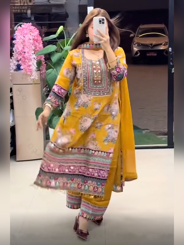 Falak - Heavy Fancy Plazo Piar With Dupatta Set