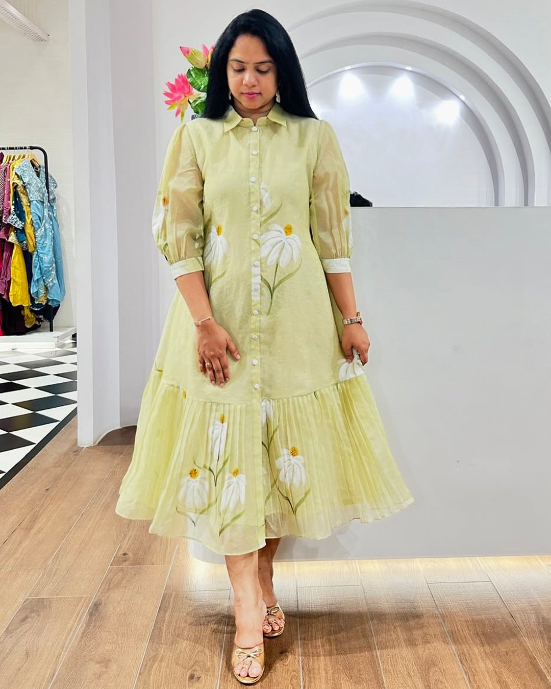 JASLEEN -LONG FLOWING WESTERN DRESS