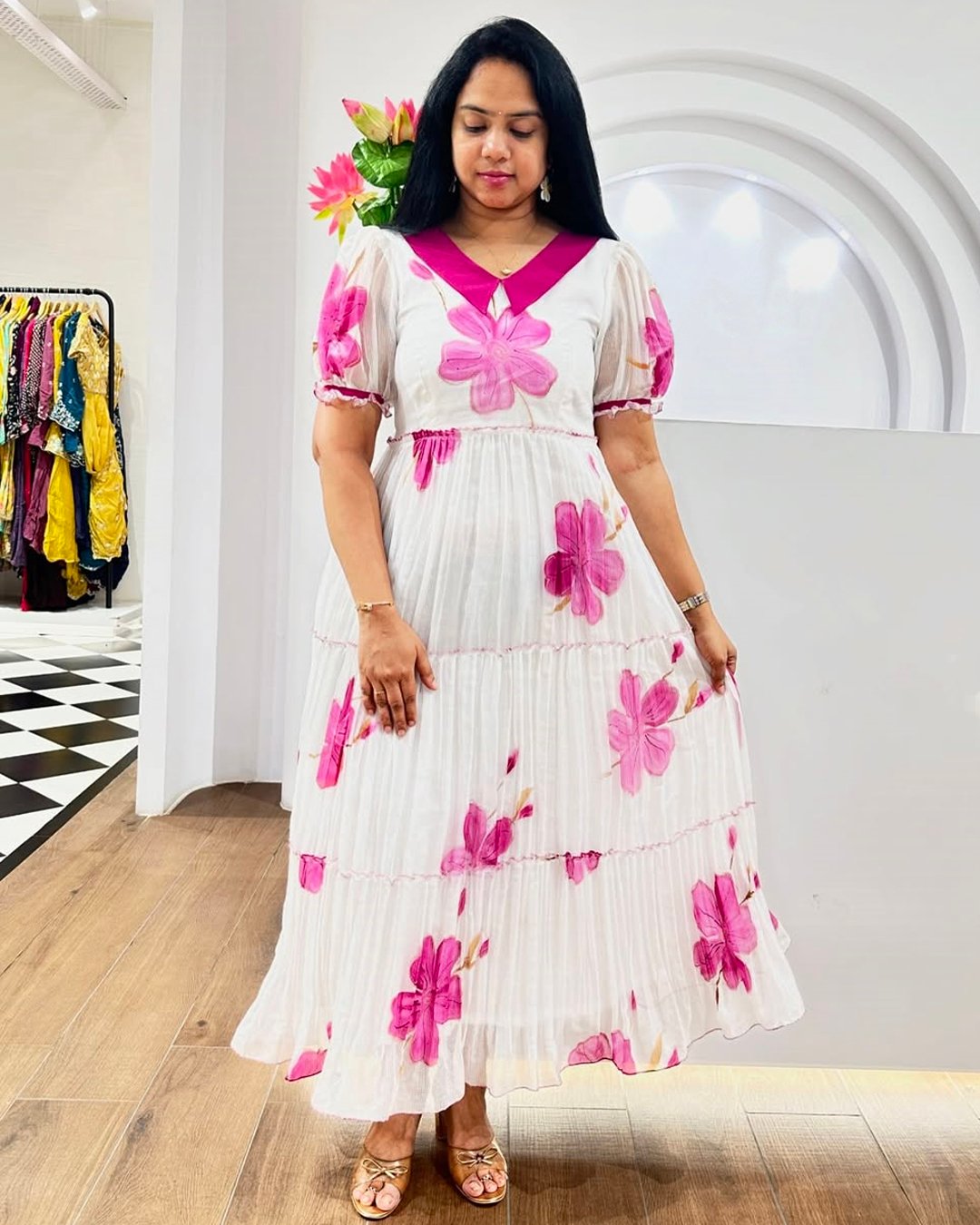 JASLEEN -LONG FLOWING WESTERN DRESS