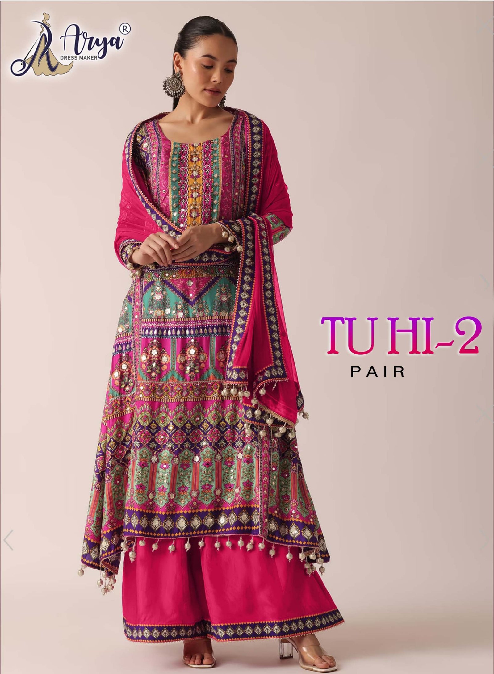 TUHI 2 HEAVY FANCY PAIR WITH DUPATTA SET
